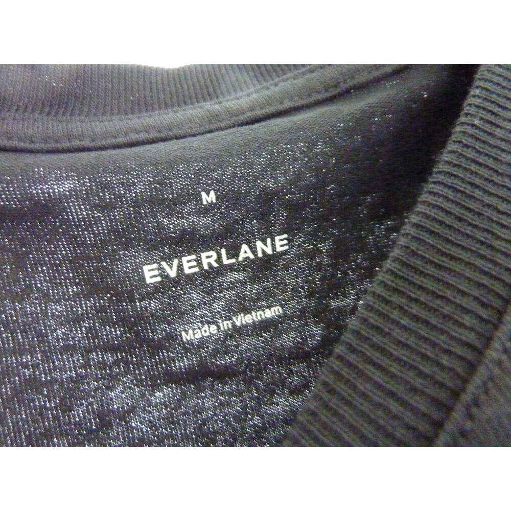 Everlane Mens Tee Shirt M Organic Cotton Black Short Sleeve Crewneck Top - Picture 3 of 5
